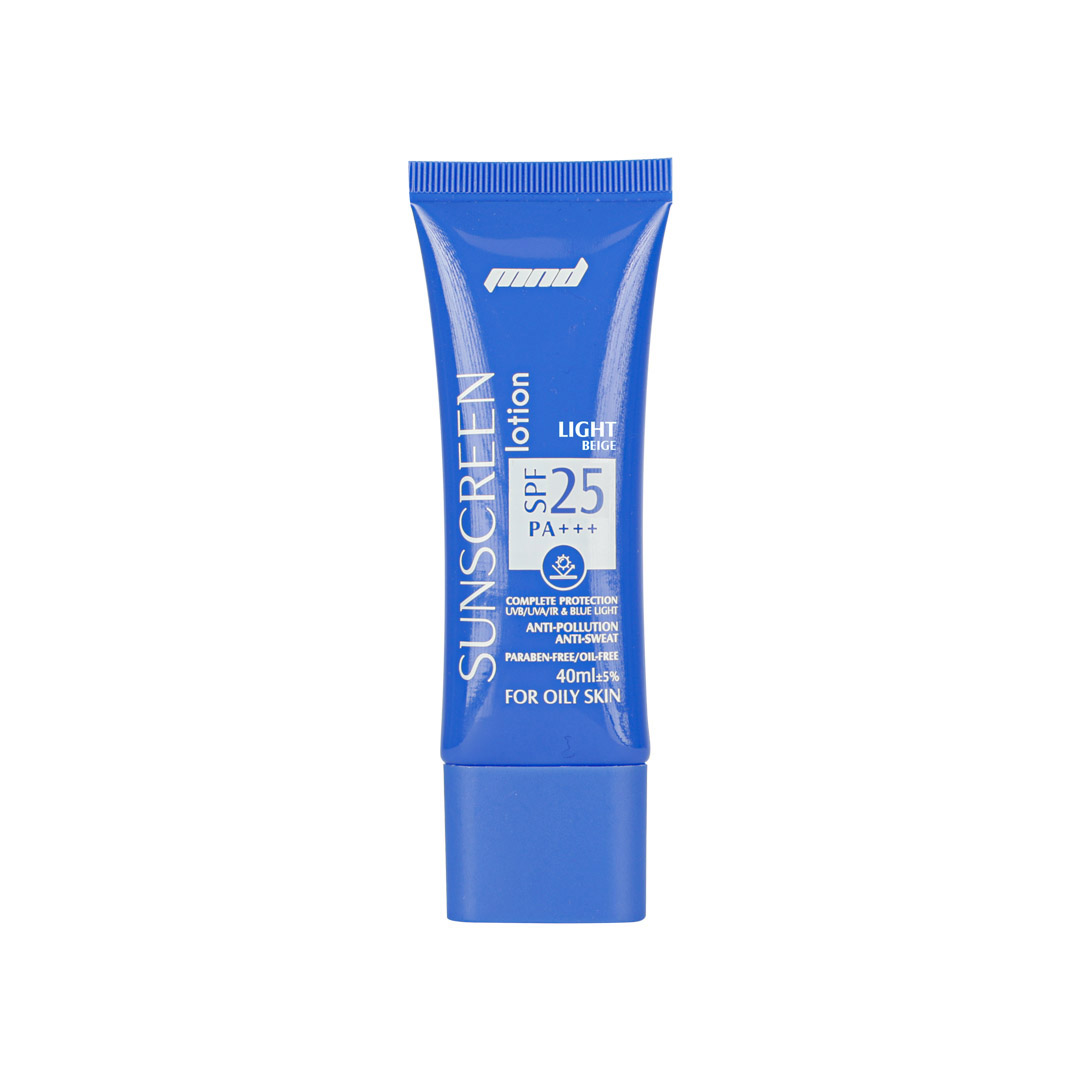 uploadImage169988 لوسیون ضدآفتاب ام ان دی SPF 25 بژ روشن پوست چرب