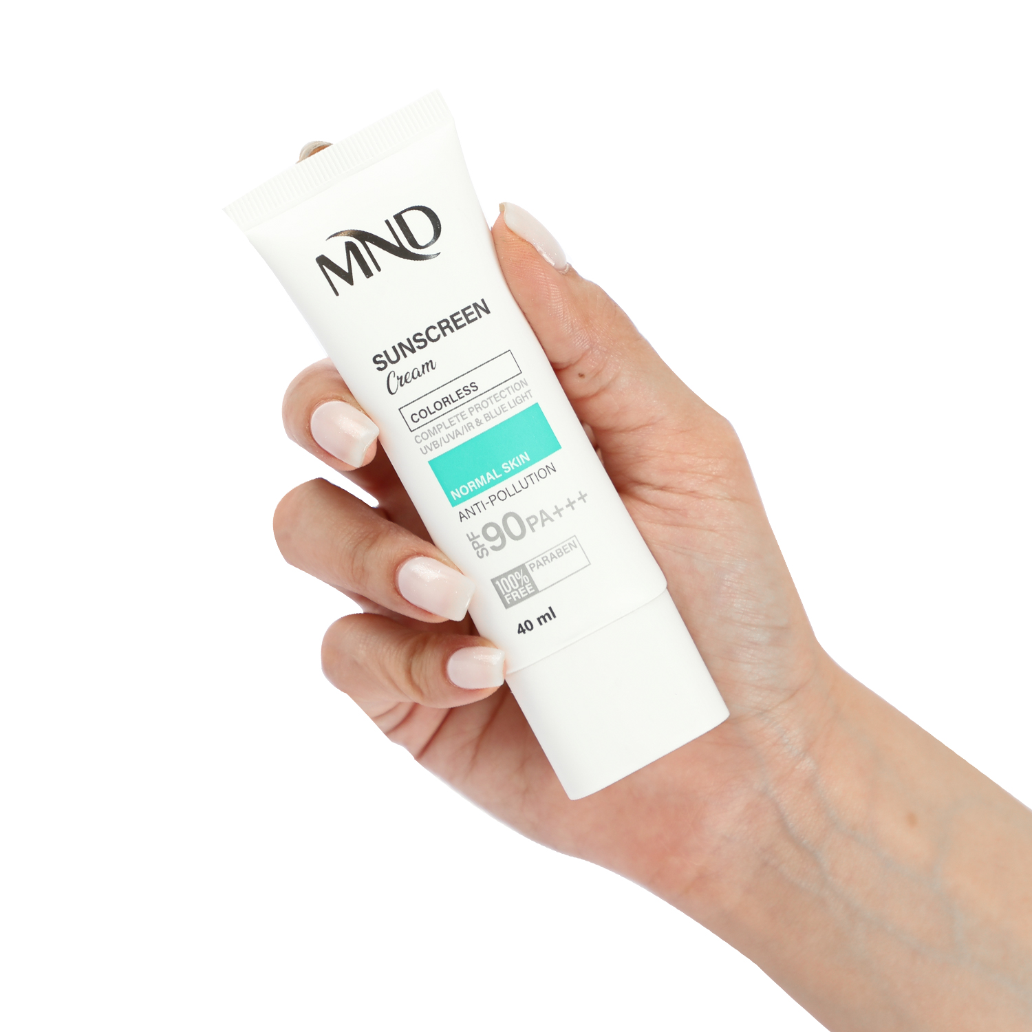 5301354777 کرم ضدآفتاب SPF90 پوست معمولی بی رنگ ام ان دی