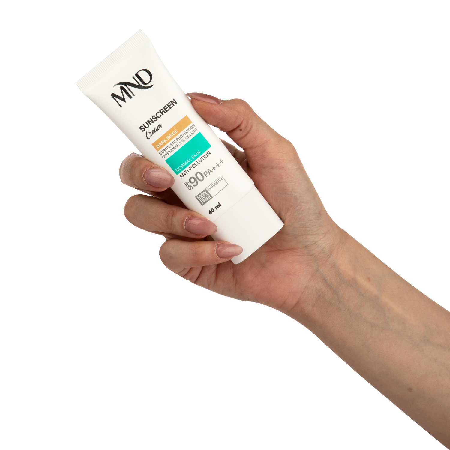 9527194164 کرم ضدآفتاب SPF 90 پوست نرمال بژ تیره ام ان دی