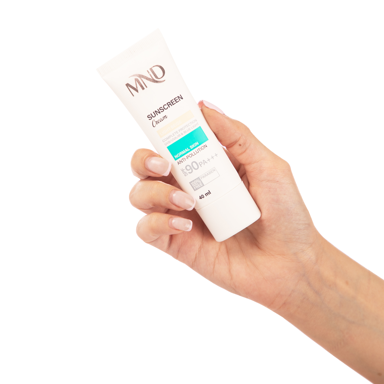 9527194176 کرم ضدآفتاب SPF 90 پوست نرمال بژ روشن ام ان دی