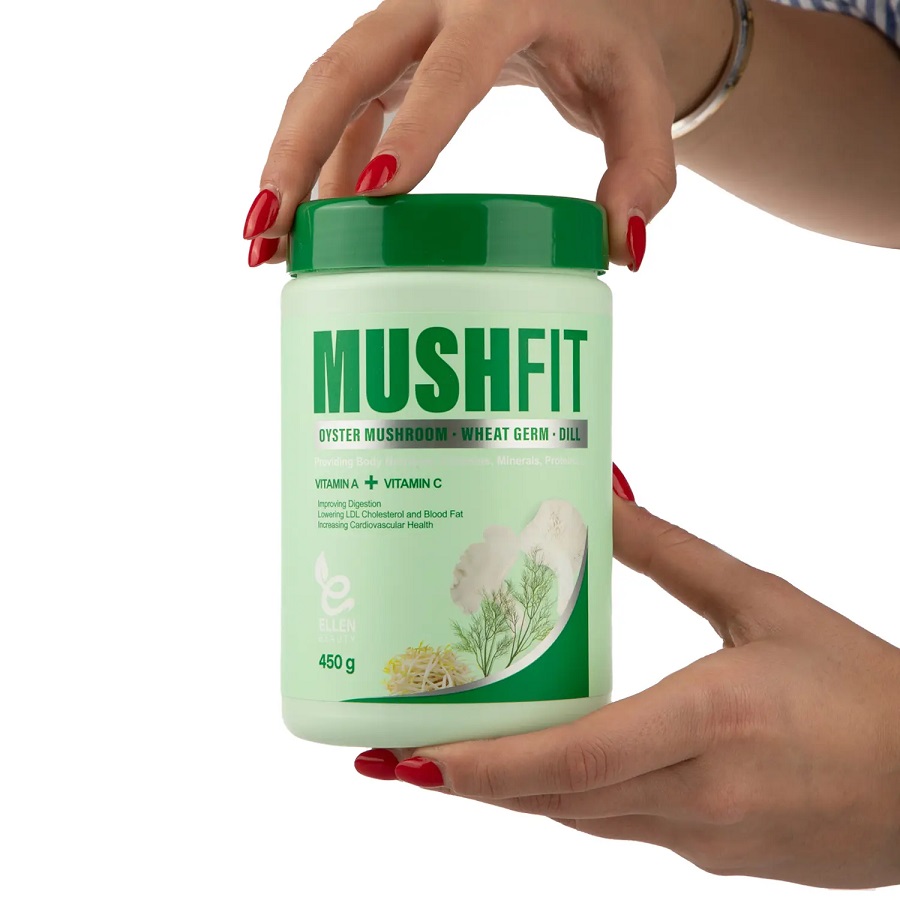 150015904623 پودر قارچ صدفی همراه پودر جوانه گندم و پودر شوید