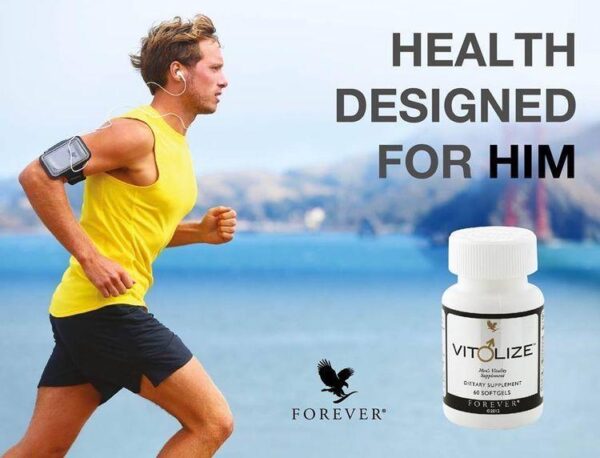 Forever Vitolize for Men-4 مکمل ویتولایز آقایان فوراور Forever Vitolize for Men کد 374L بسته ۶۰ سافت ژل